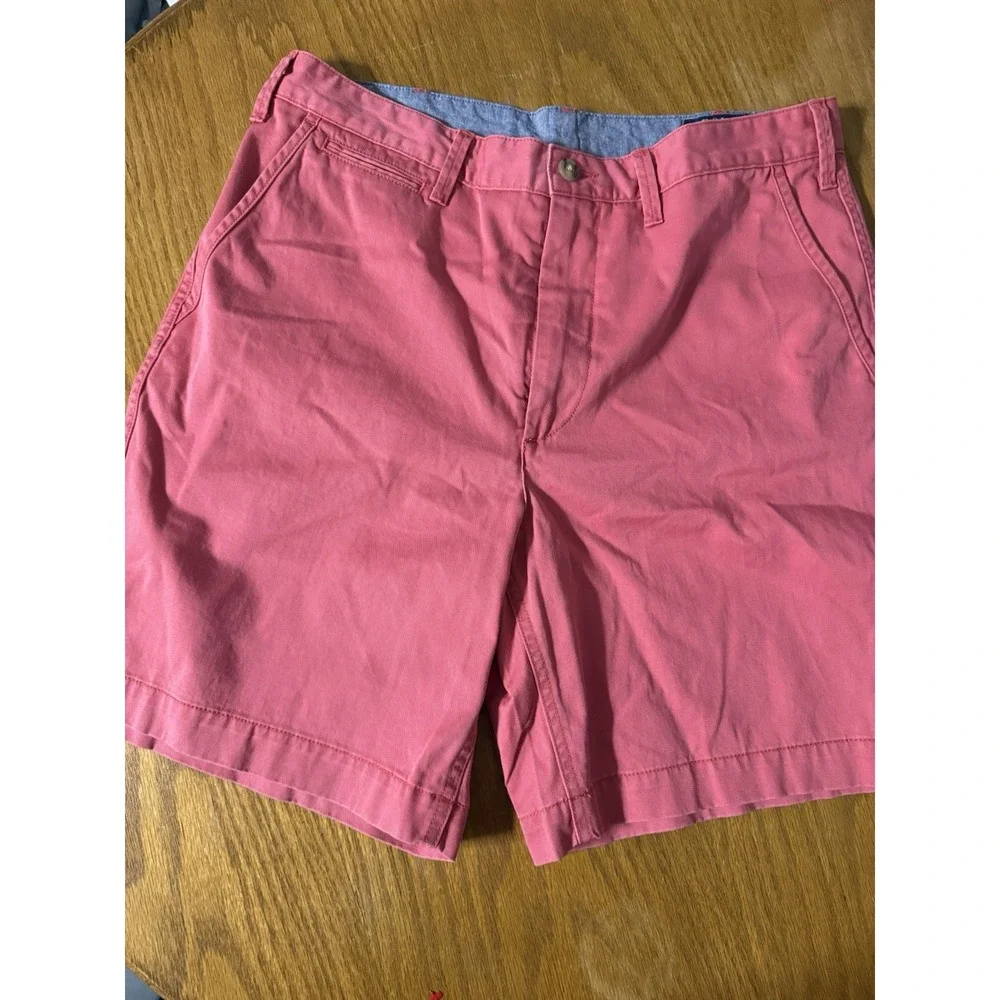 Polo Ralph Lauren Shorts Men's 32 Pink Relaxed Fit Chino Flat Front Preppy